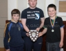 James O’Mullan presents Daithi Mc Laughlin and Tiernan O’Boyle NA Under 10 Indoor Hurling League Shield